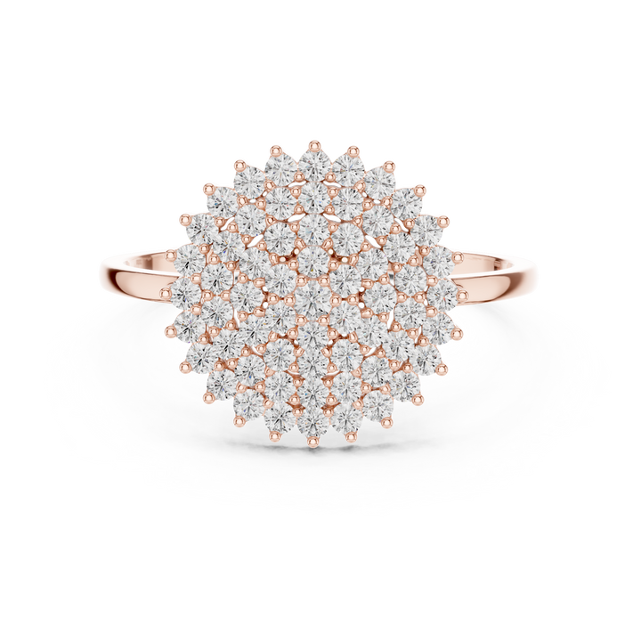 Decorative nose stud with carved floral detail.