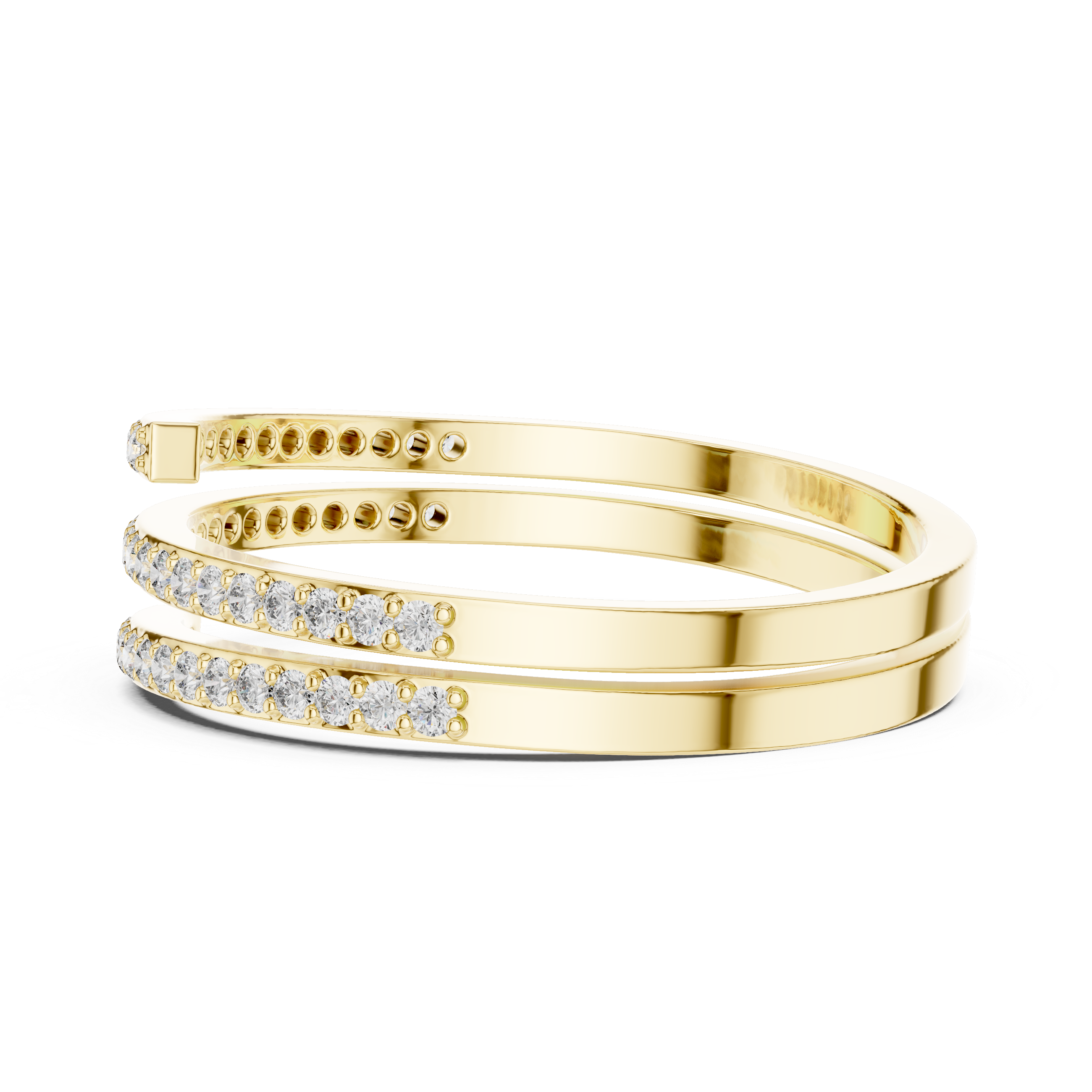 Men's heavy ring with modern bold structure.