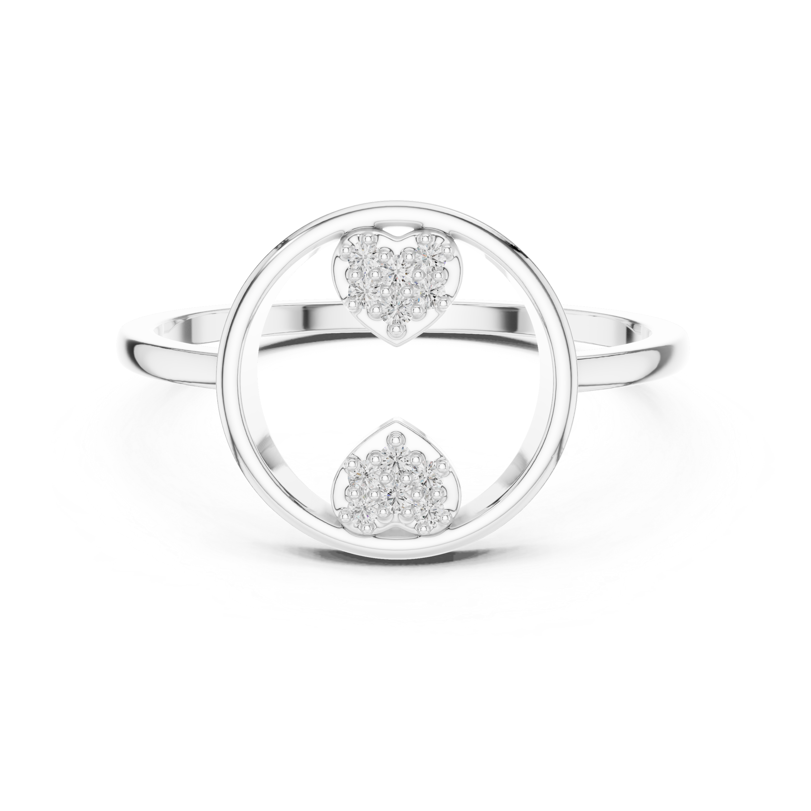 Sculptural ring with artistic modern shape.