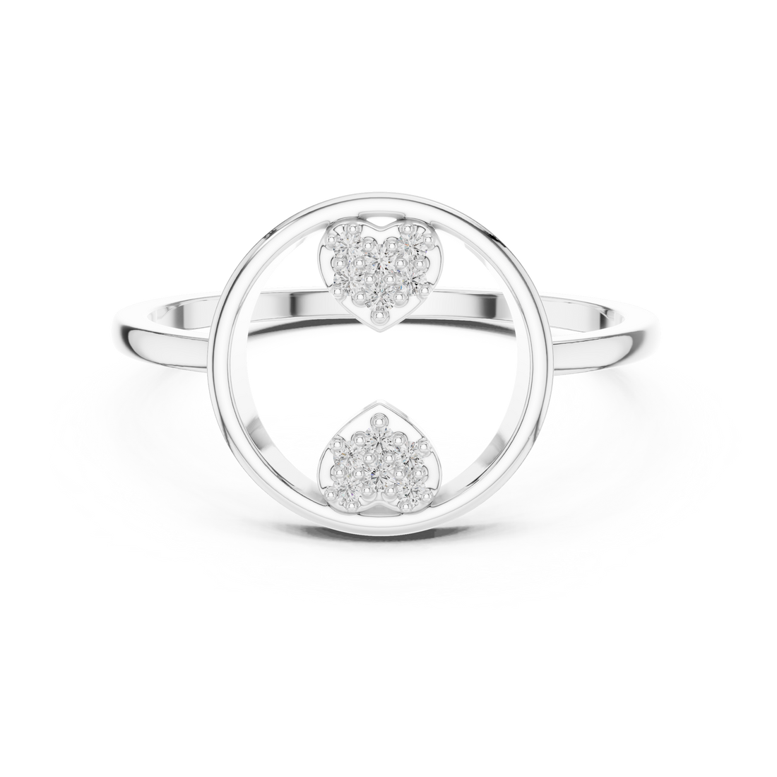 Sculptural ring with artistic modern shape.
