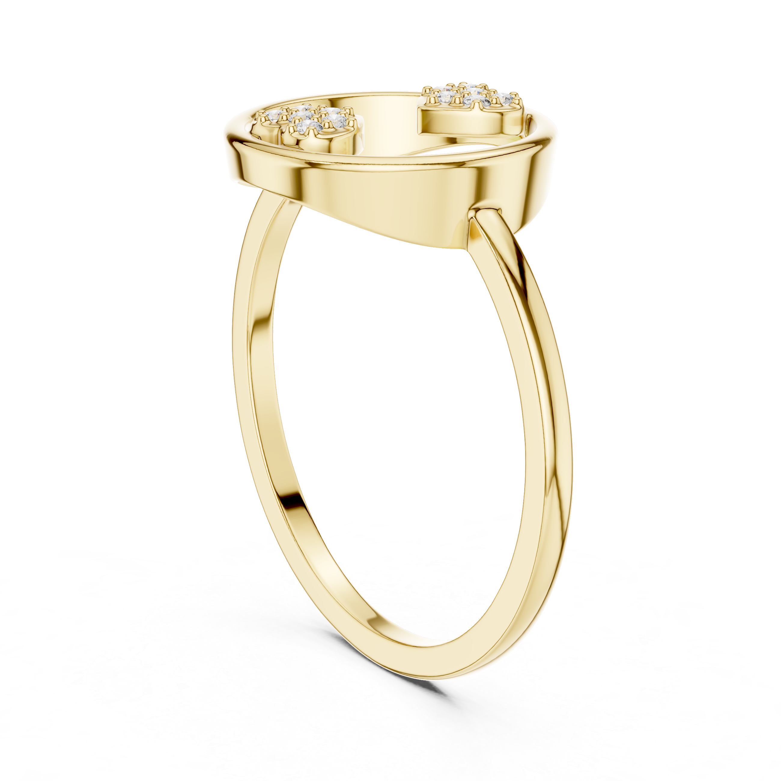 Adjustable open band ring with sleek finish.