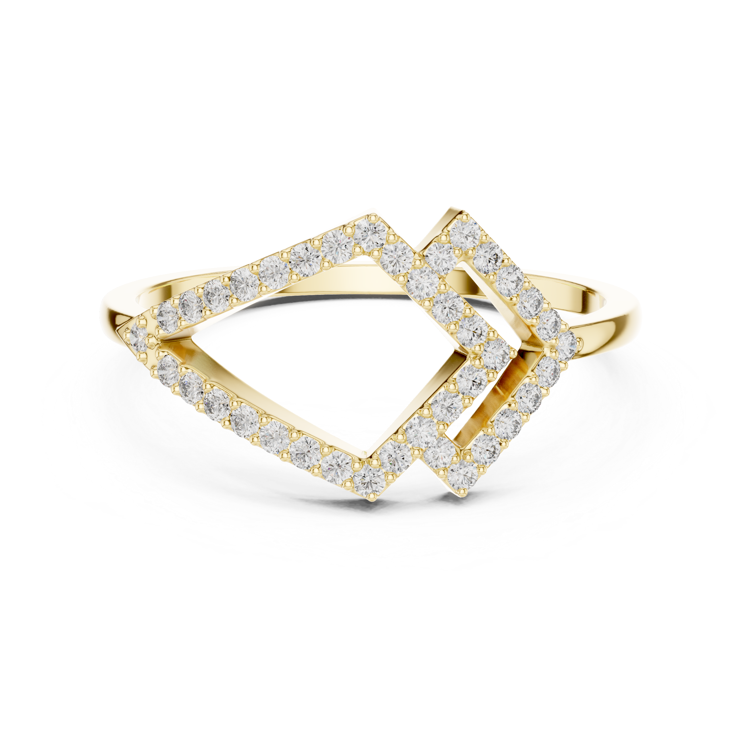 Eternity ring with full circle diamond accents.