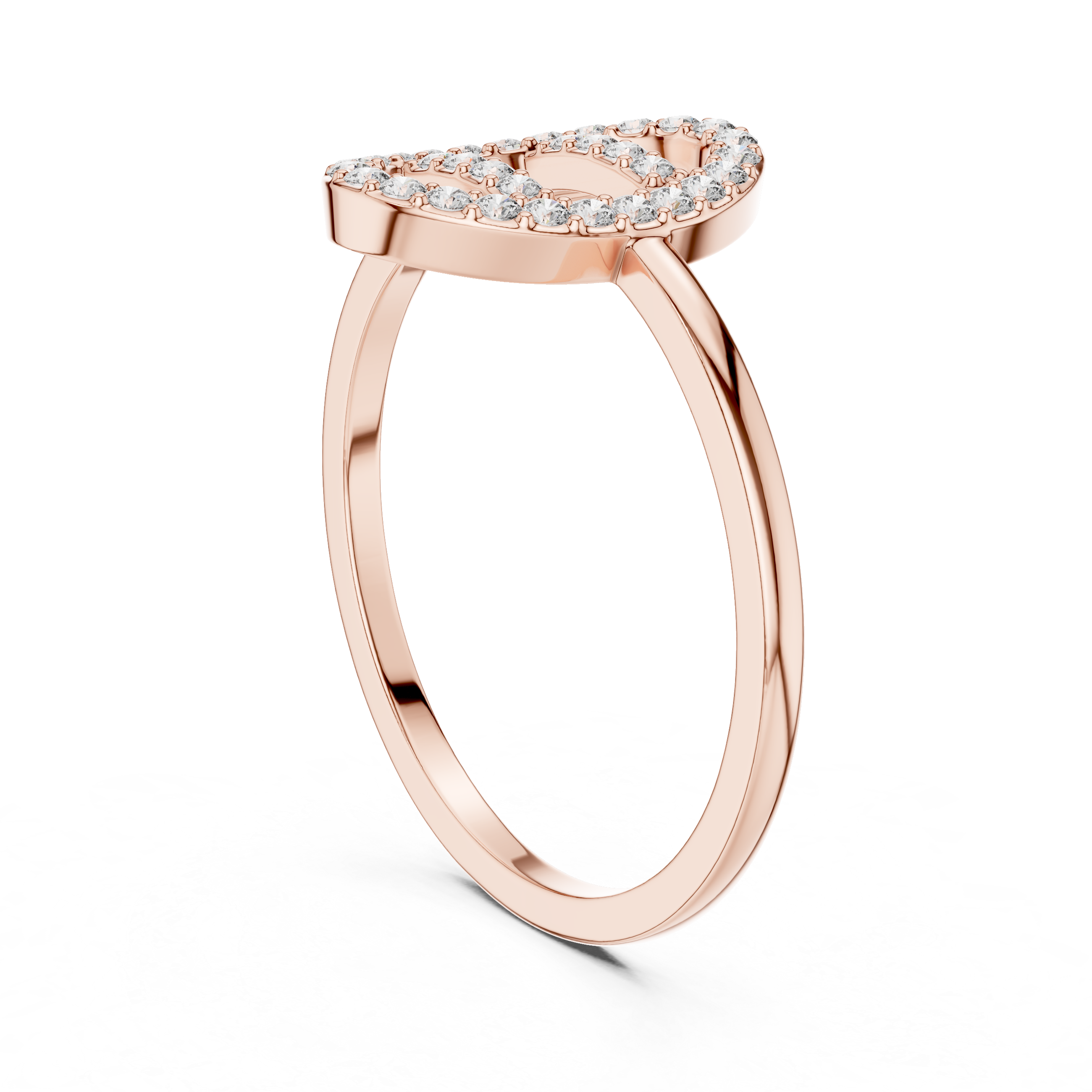 Promise ring with modern minimalist gold styling.