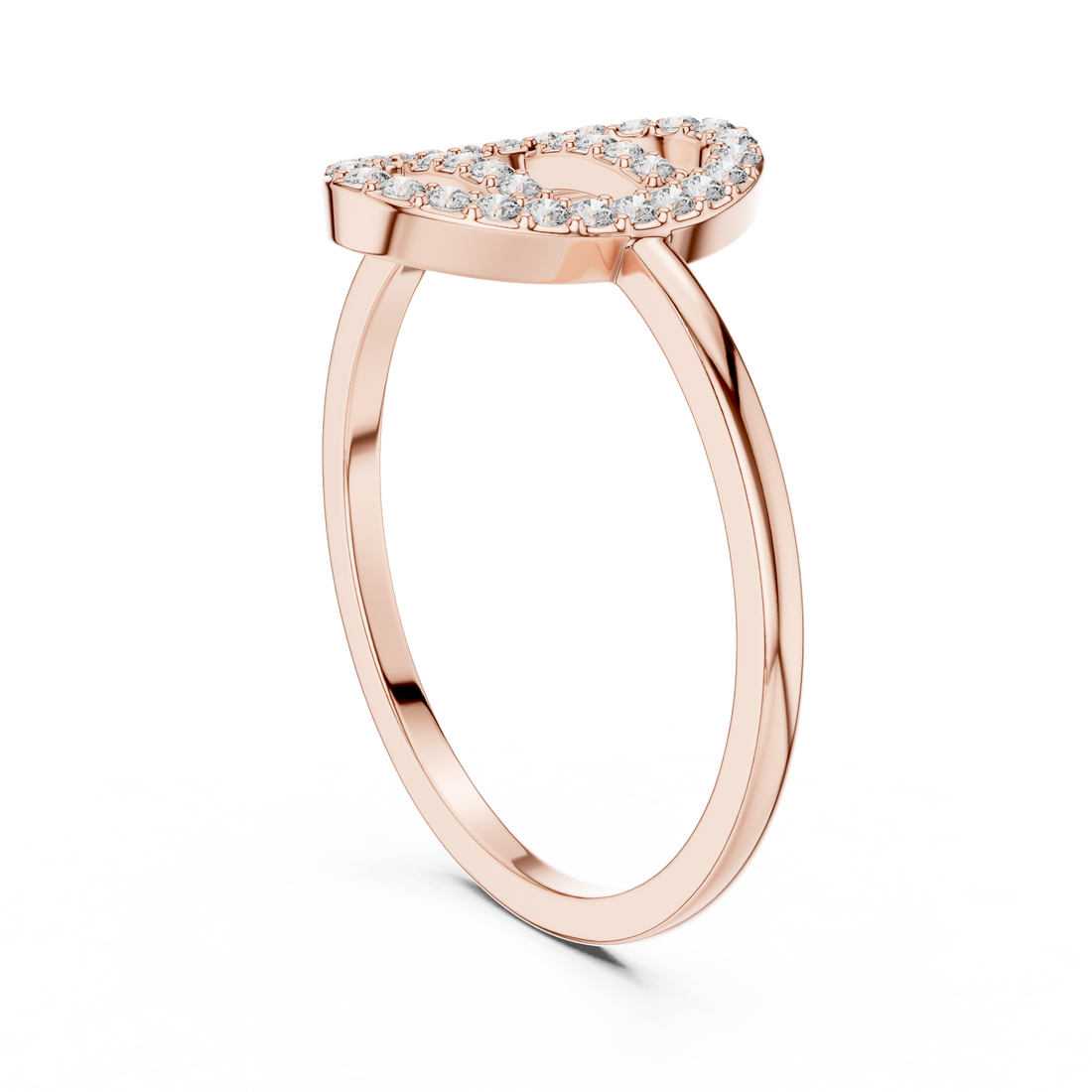 Promise ring with modern minimalist gold styling.