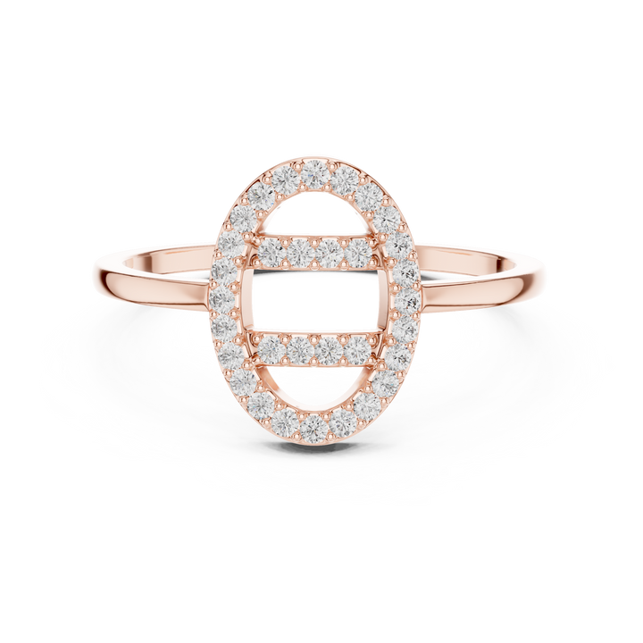 Anniversary ring with sparkling gemstone detail.