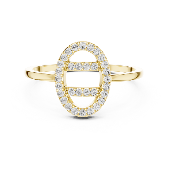 Figaro chain necklace with alternating polished links.