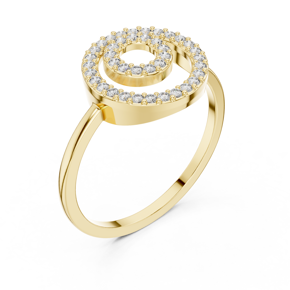 Smooth gemstone toe ring with bright sparkle.