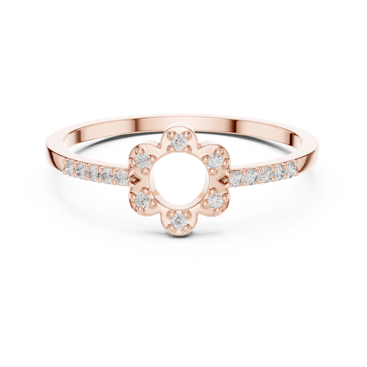 Floral carved toe ring with decorative finish.