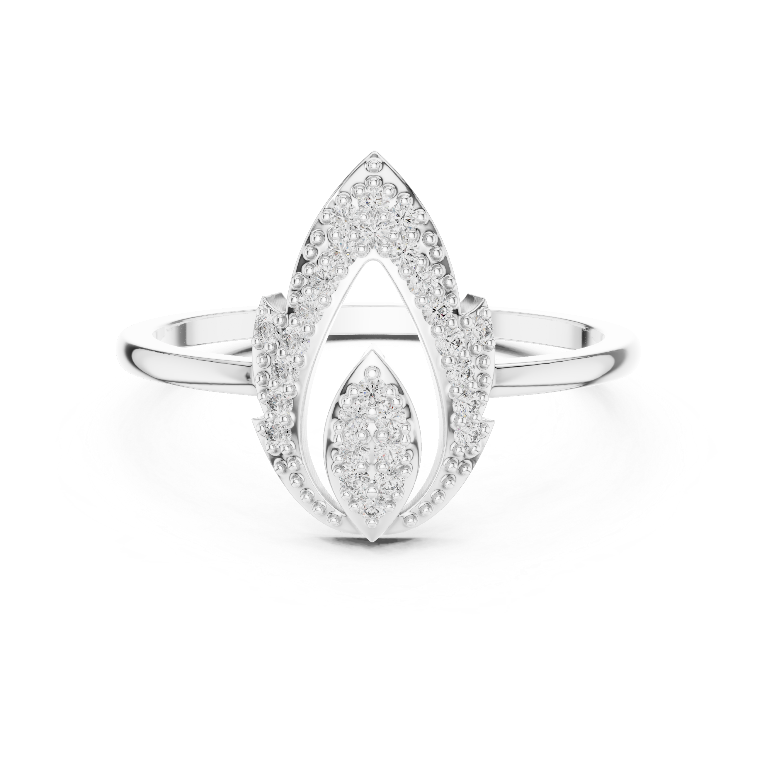 Pearl gemstone ring with elegant smooth style.