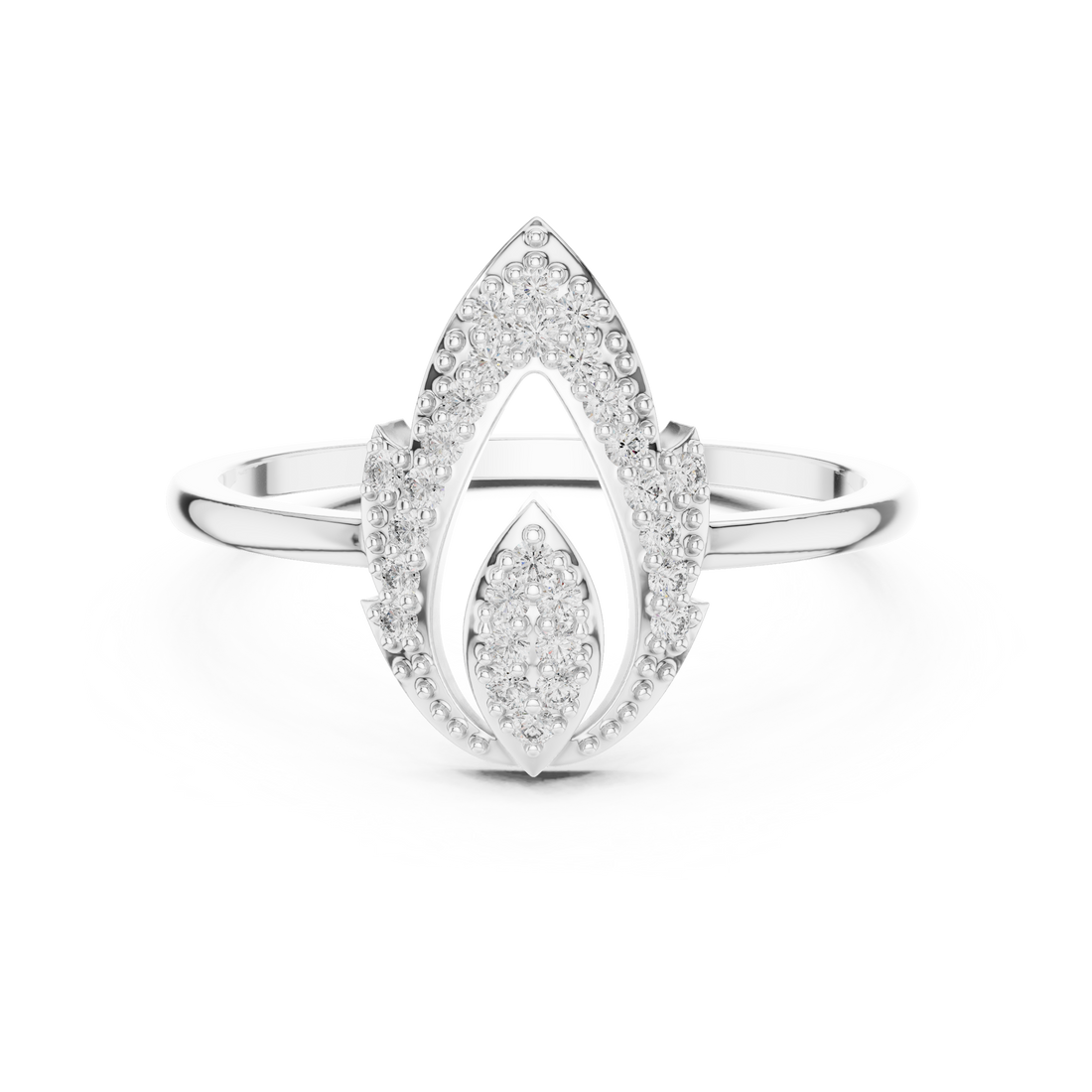 Pearl gemstone ring with elegant smooth style.