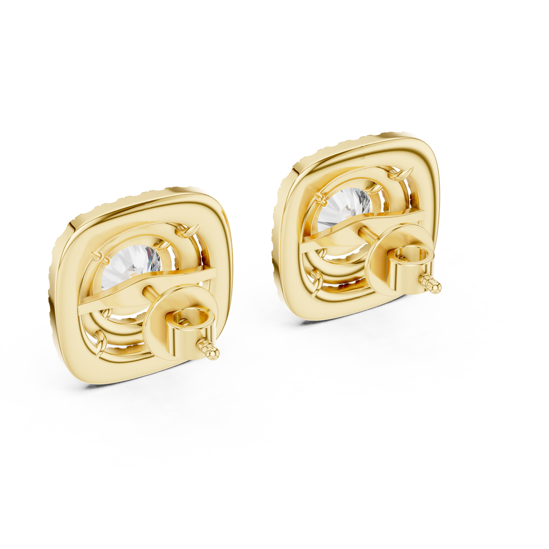 Modern cuff bracelet with smooth gold surface and sparkle.