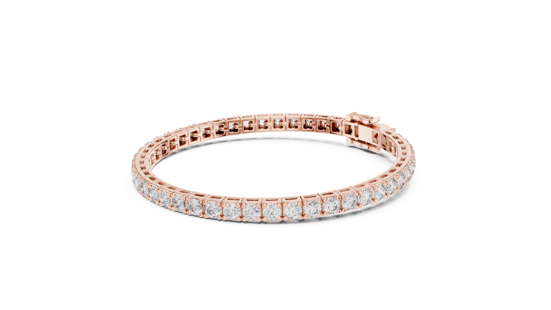 Classic Round Diamond Tennis Chain Bracelet in Refined Collet Setting