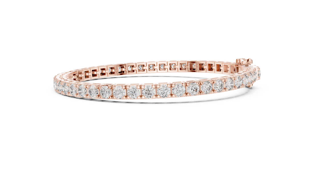 Classic Round Diamond Tennis Chain Bracelet in Refined Collet Setting