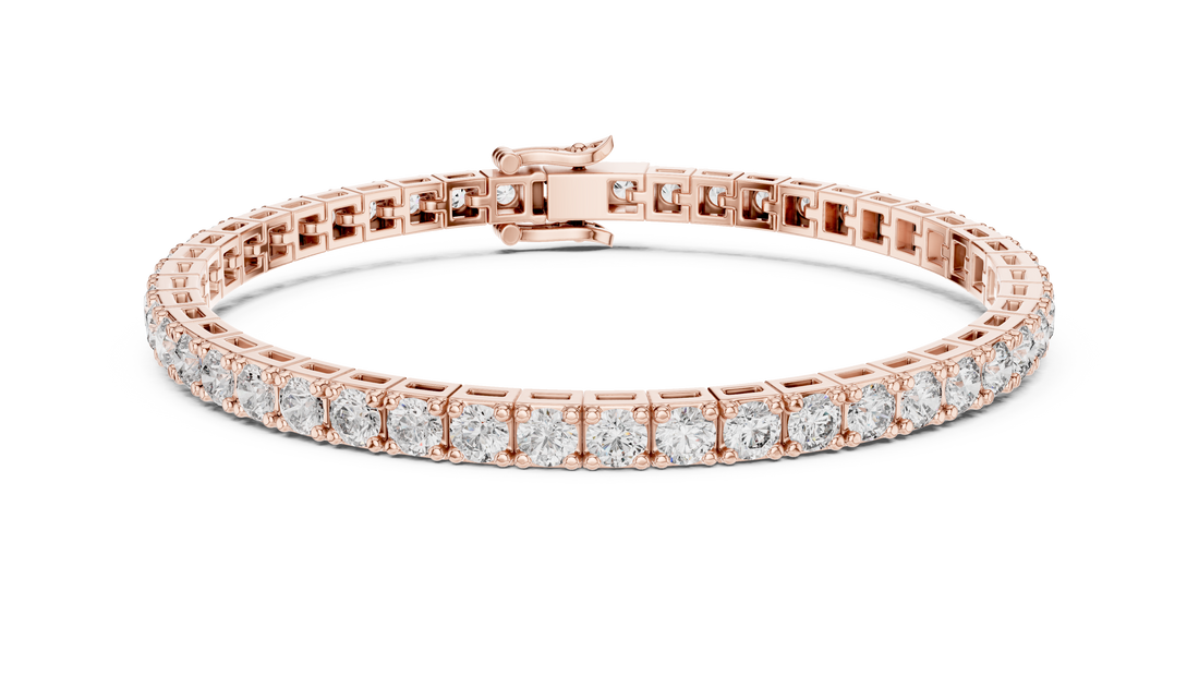 Classic Round Diamond Tennis Chain Bracelet in Refined Collet Setting