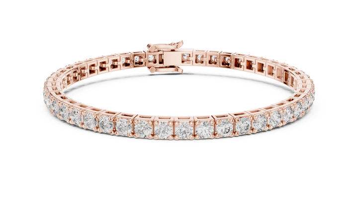 Classic Round Diamond Tennis Chain Bracelet in Collet Setting