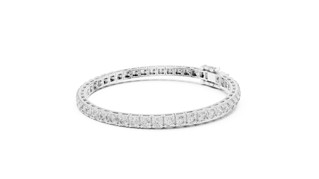 Classic Round Diamond Tennis Chain Bracelet in Collet Setting