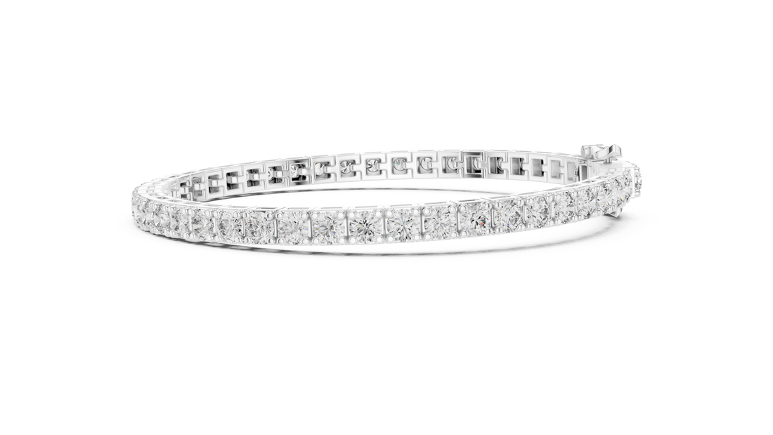Classic Round Diamond Tennis Chain Bracelet in Collet Setting