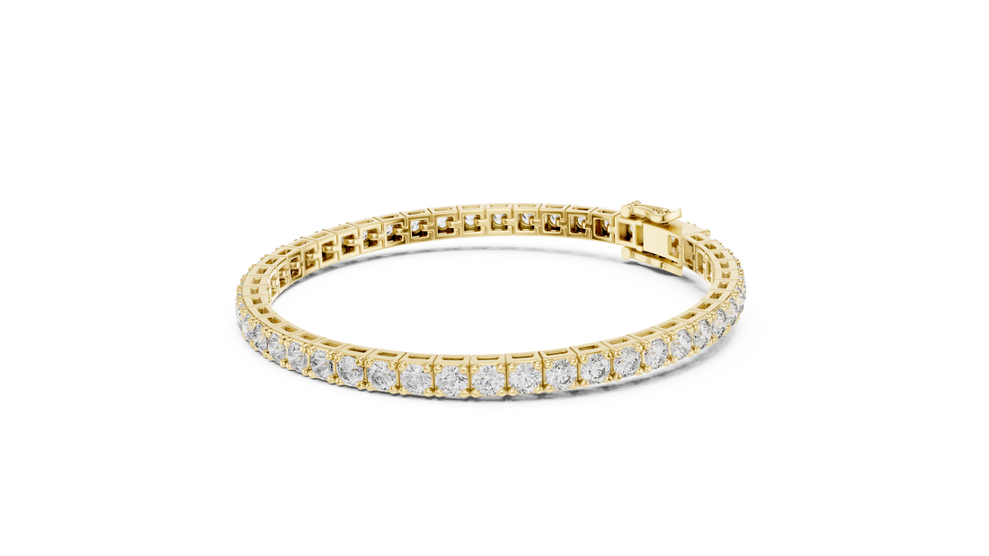 Classic Round Diamond Tennis Chain Bracelet in Collet Setting