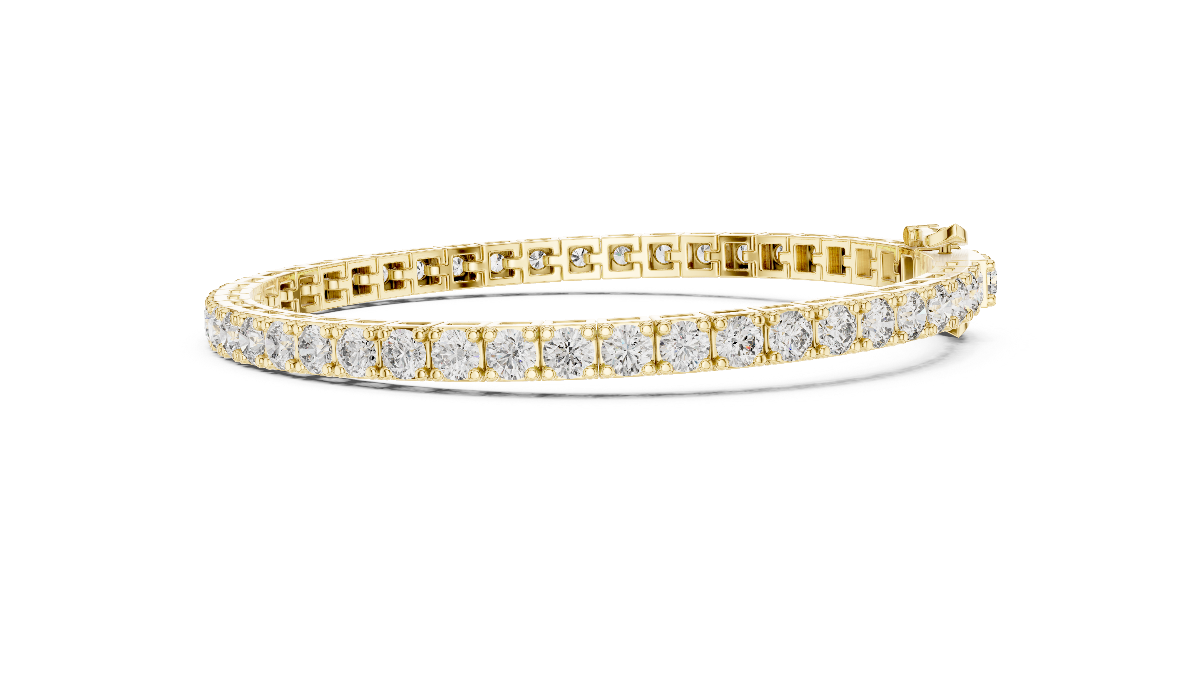 Classic Round Diamond Tennis Chain Bracelet in Collet Setting