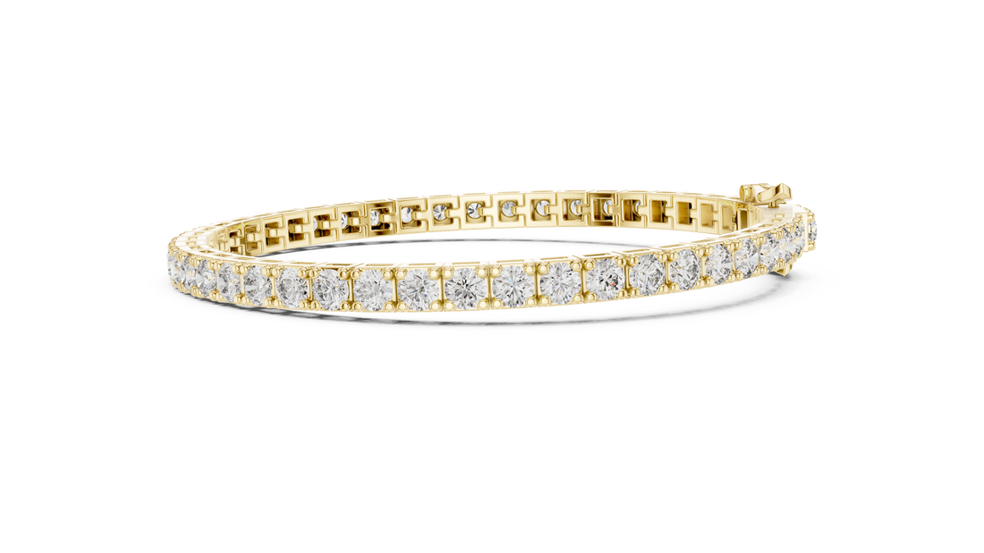 Classic Round Diamond Tennis Chain Bracelet in Collet Setting