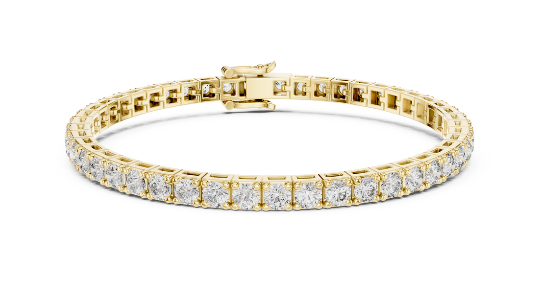Classic Round Diamond Tennis Chain Bracelet in Refined Collet Setting