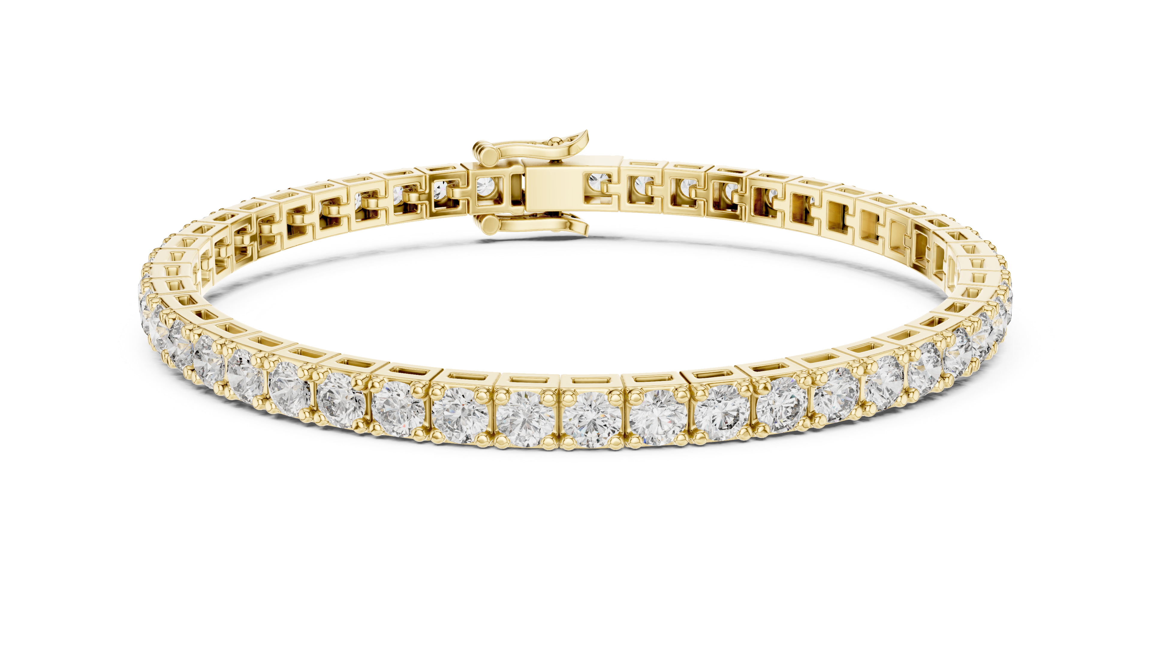 Classic Round Diamond Tennis Chain Bracelet in Collet Setting