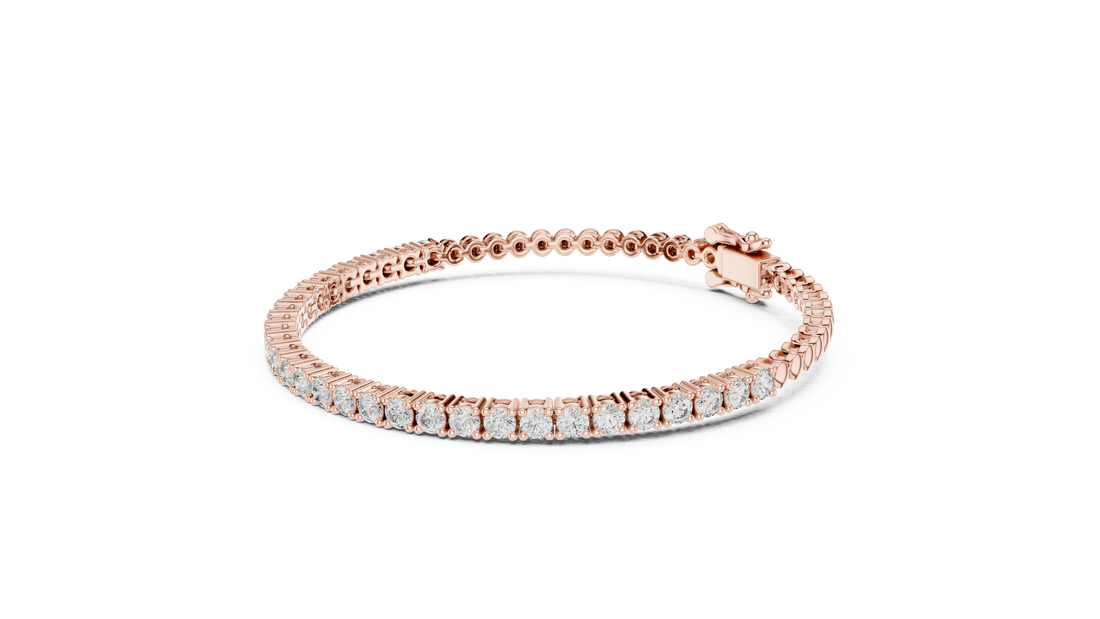 Classic Round Diamond Tennis Chain Bracelet in Collet Setting