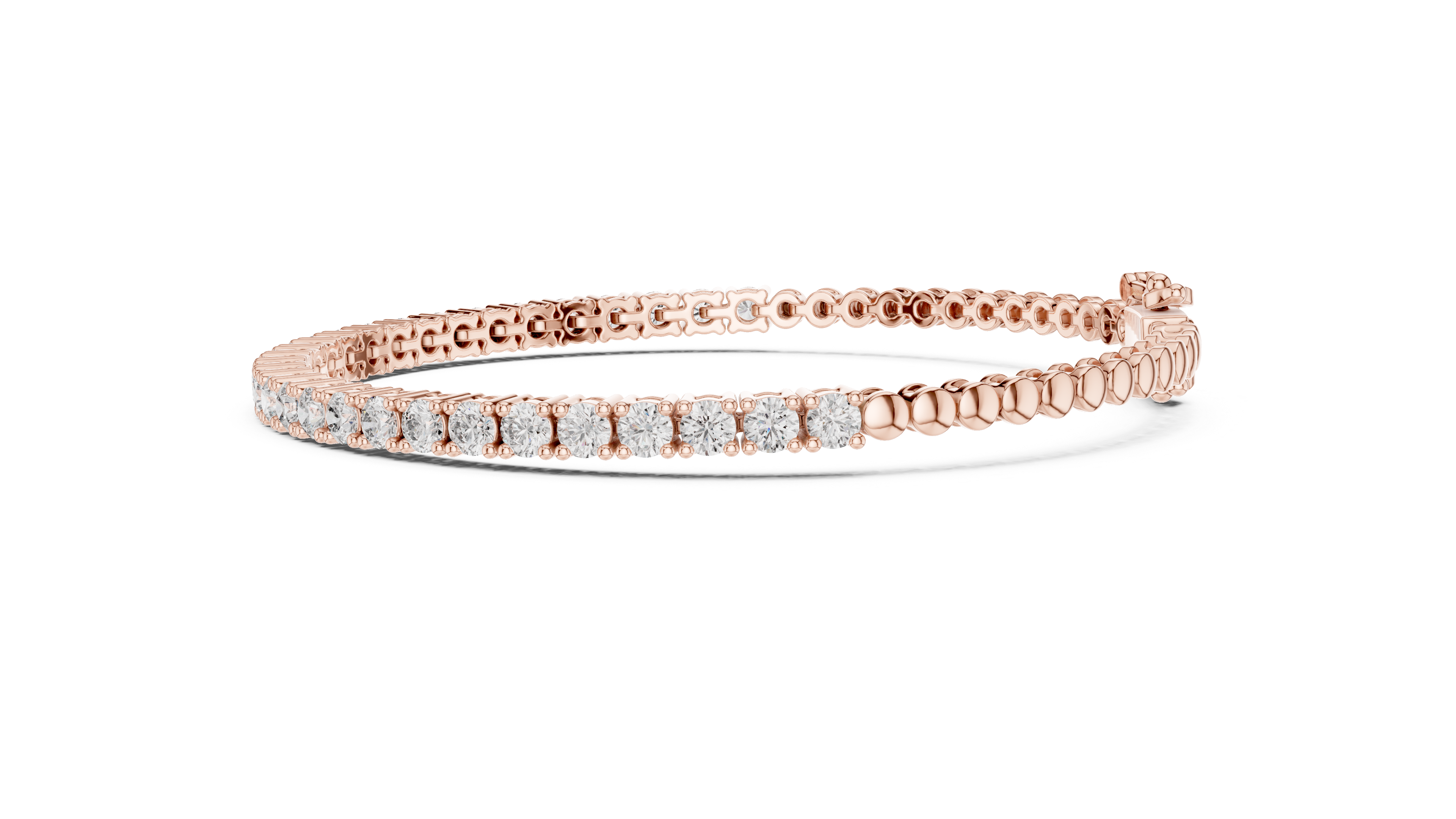 Classic Round Diamond Tennis Chain Bracelet in Collet Setting