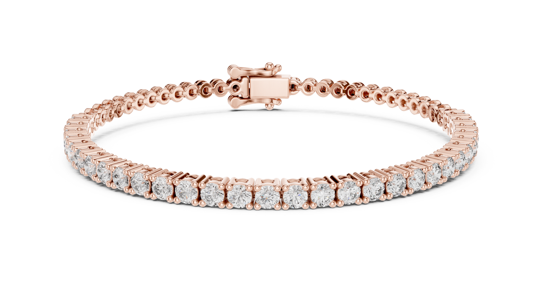 Classic Round Diamond Tennis Chain Bracelet in Collet Setting