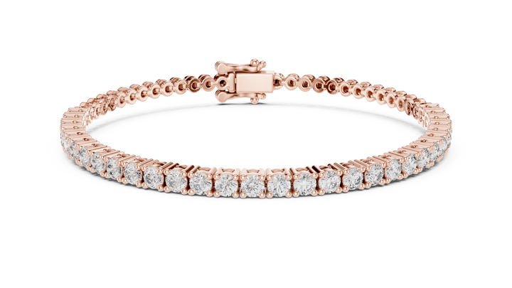Classic Round Diamond Tennis Chain Bracelet in Collet Setting