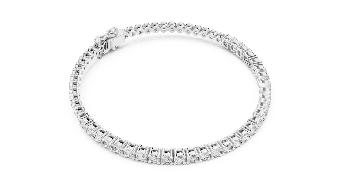 Classic Round Diamond Tennis Chain Bracelet in Collet Setting