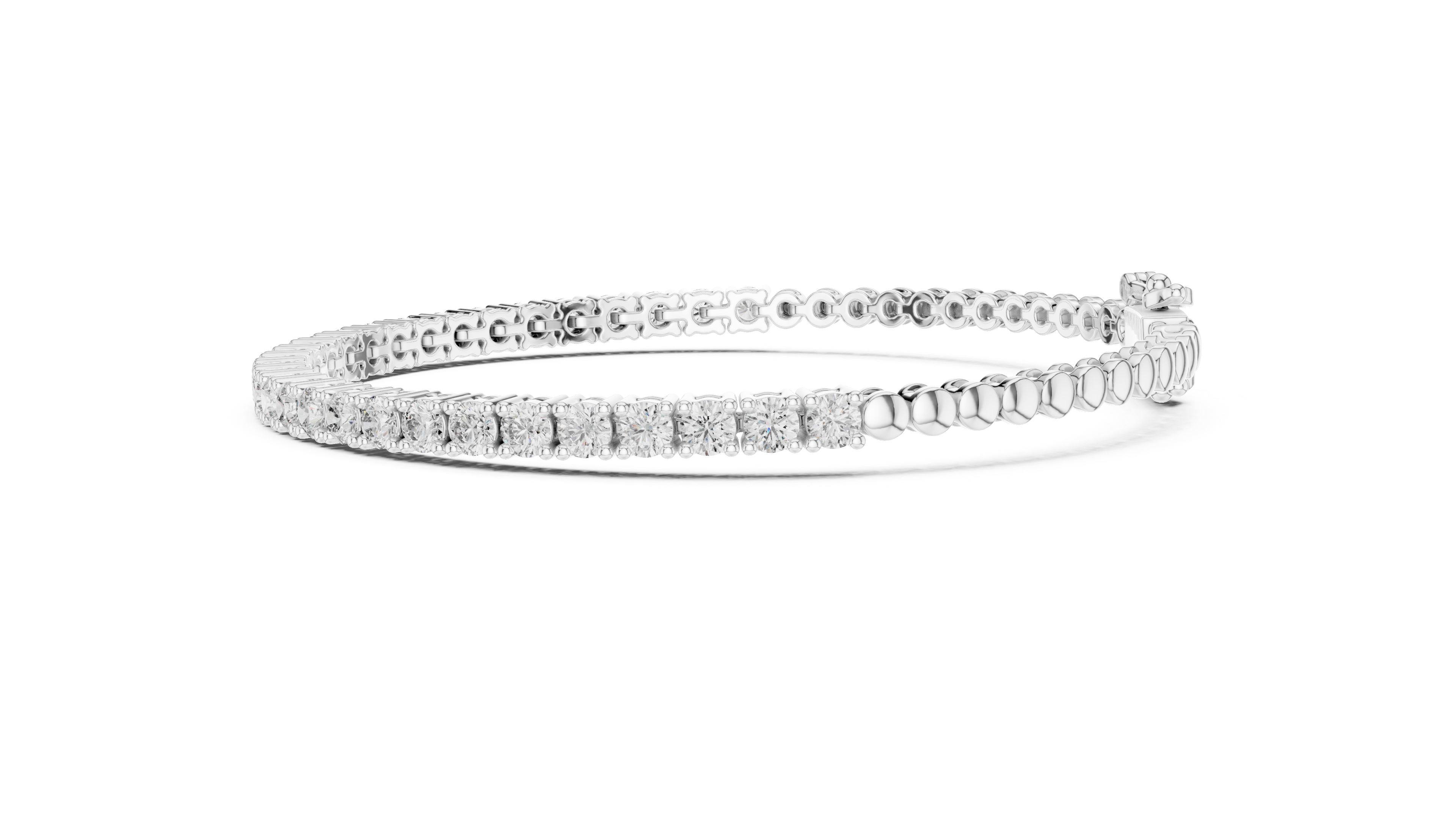 Classic Round Diamond Tennis Chain Bracelet in Collet Setting
