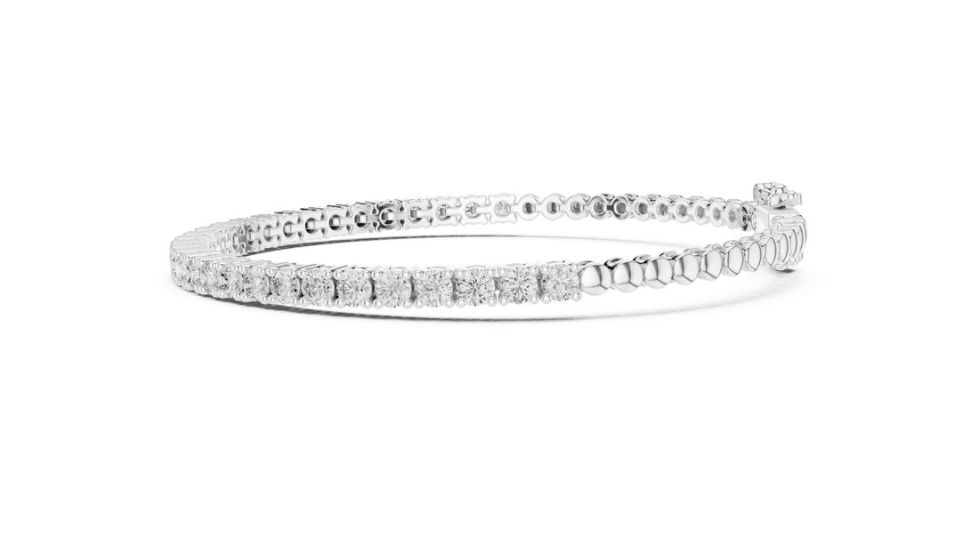 Classic Round Diamond Tennis Chain Bracelet in Collet Setting