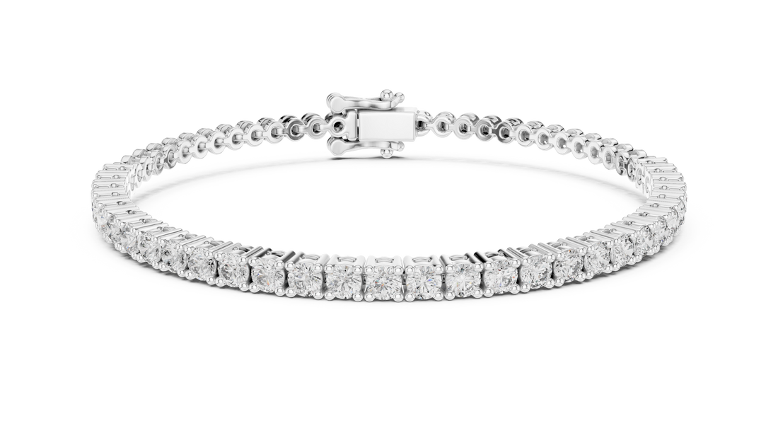 Classic Round Diamond Tennis Chain Bracelet in Collet Setting