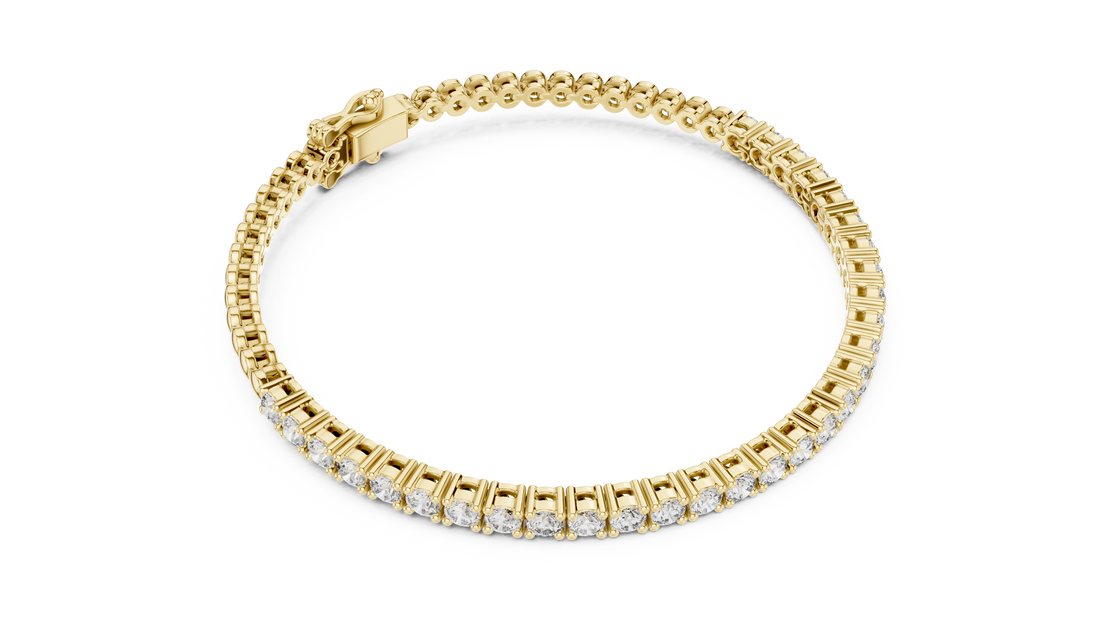 Classic Round Diamond Tennis Chain Bracelet in Collet Setting