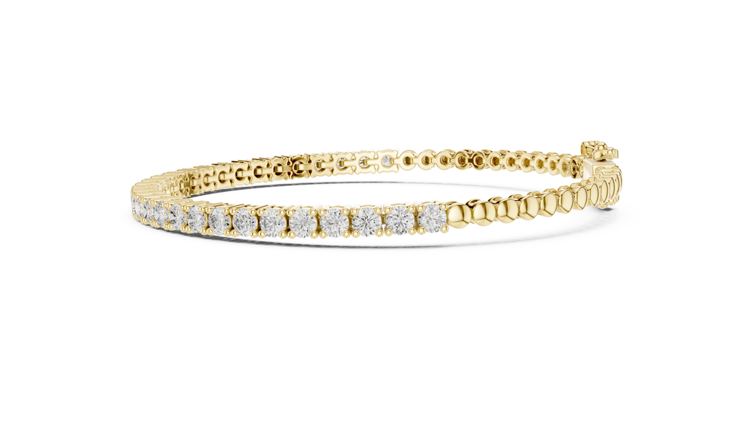 Classic Round Diamond Tennis Chain Bracelet in Collet Setting