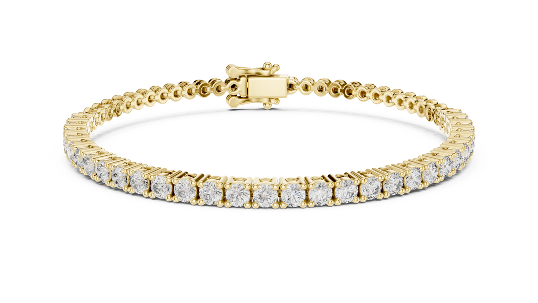 Classic Round Diamond Tennis Chain Bracelet in Collet Setting