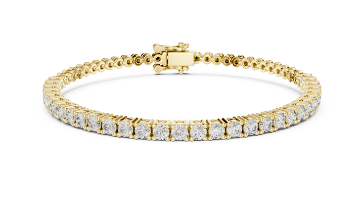 Classic Round Diamond Tennis Chain Bracelet in Collet Setting