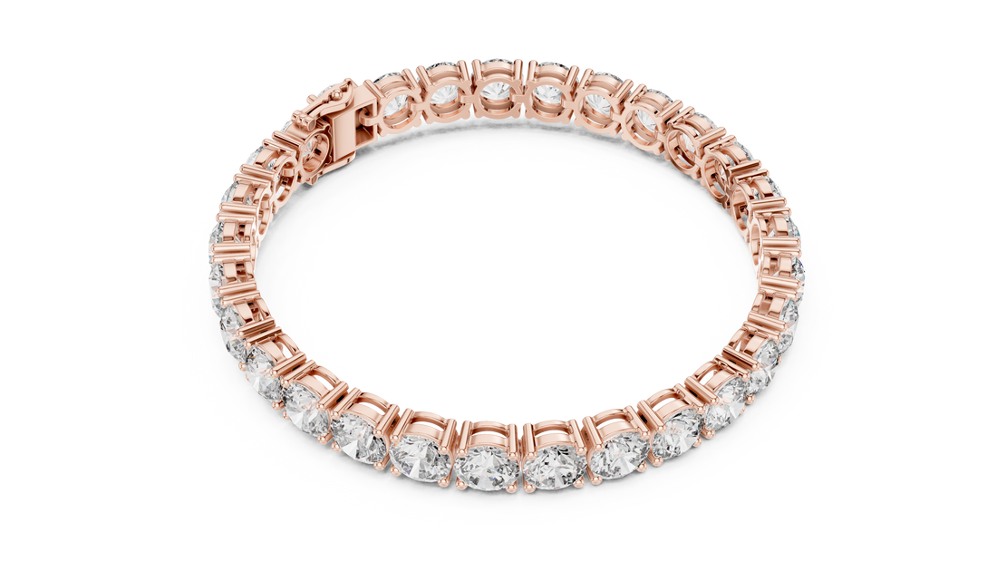 Classic Round Cut Diamond Tennis Bracelet with Prong Setting