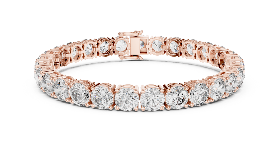 Classic Round Cut Diamond Tennis Bracelet with Prong Setting