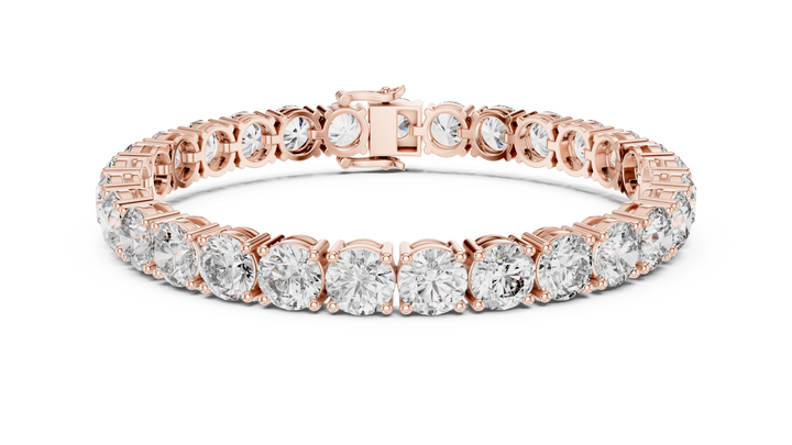 Classic Round Cut Diamond Tennis Bracelet with Prong Setting