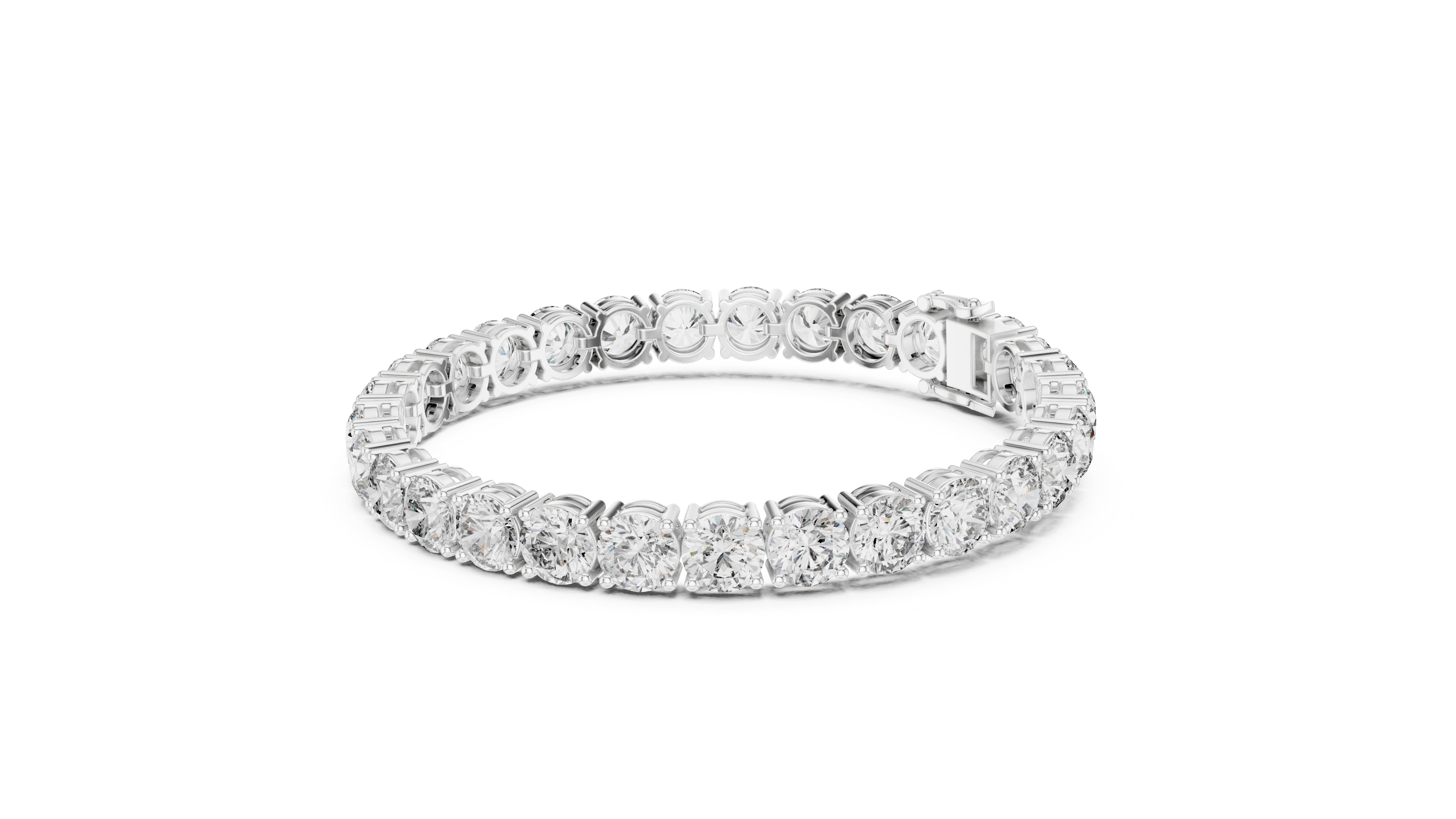 Classic Round Cut Diamond Tennis Bracelet with Prong Setting