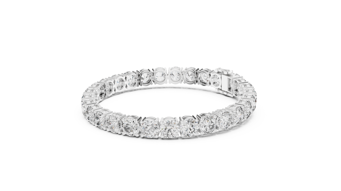 Classic Round Cut Diamond Tennis Bracelet with Prong Setting