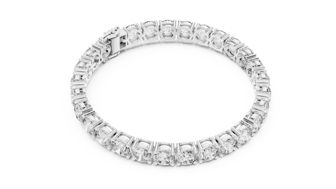 Classic Round Cut Diamond Tennis Bracelet with Prong Setting