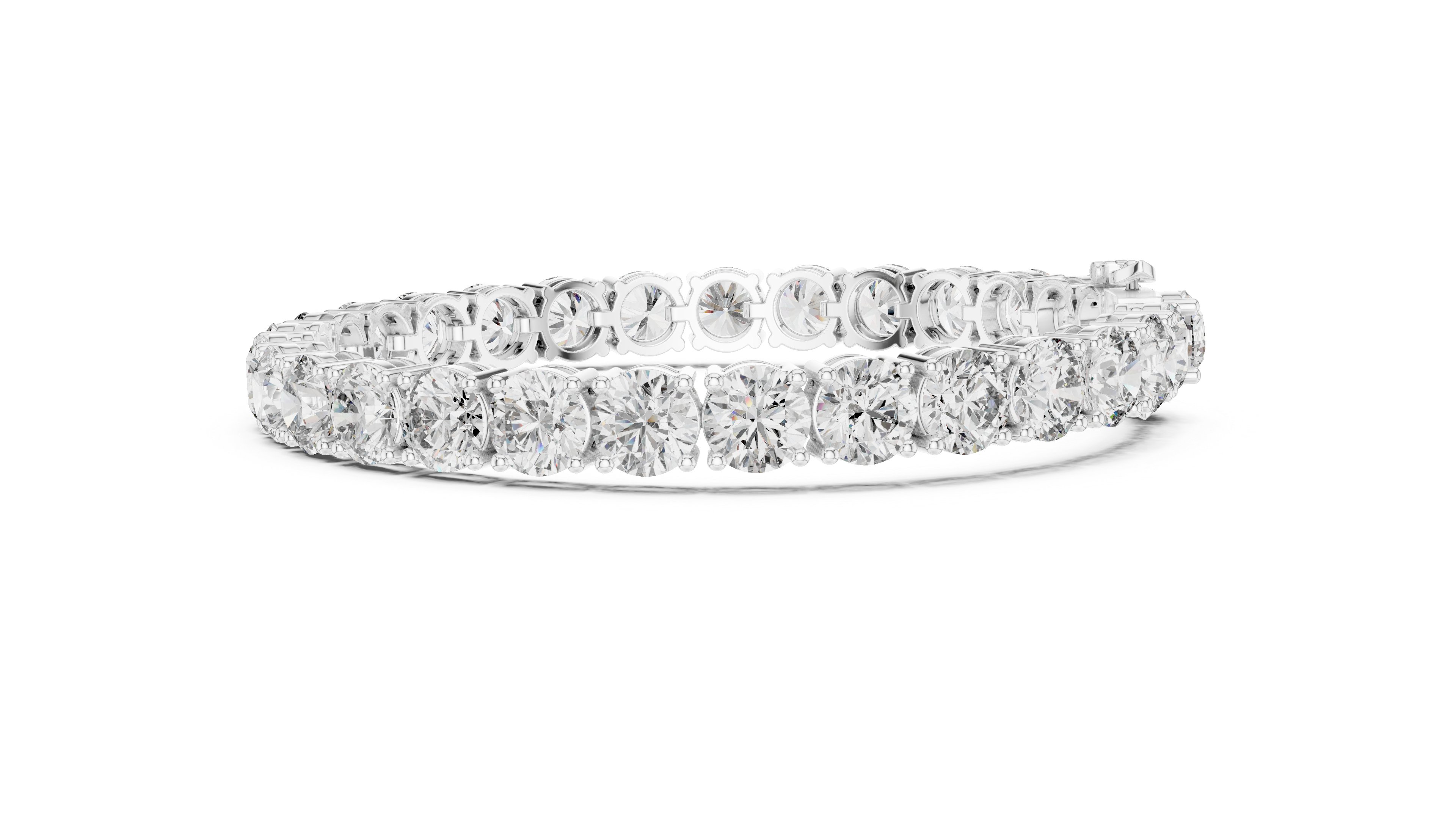 Classic Round Cut Diamond Tennis Bracelet with Prong Setting