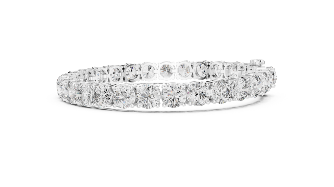 Classic Round Cut Diamond Tennis Bracelet with Prong Setting
