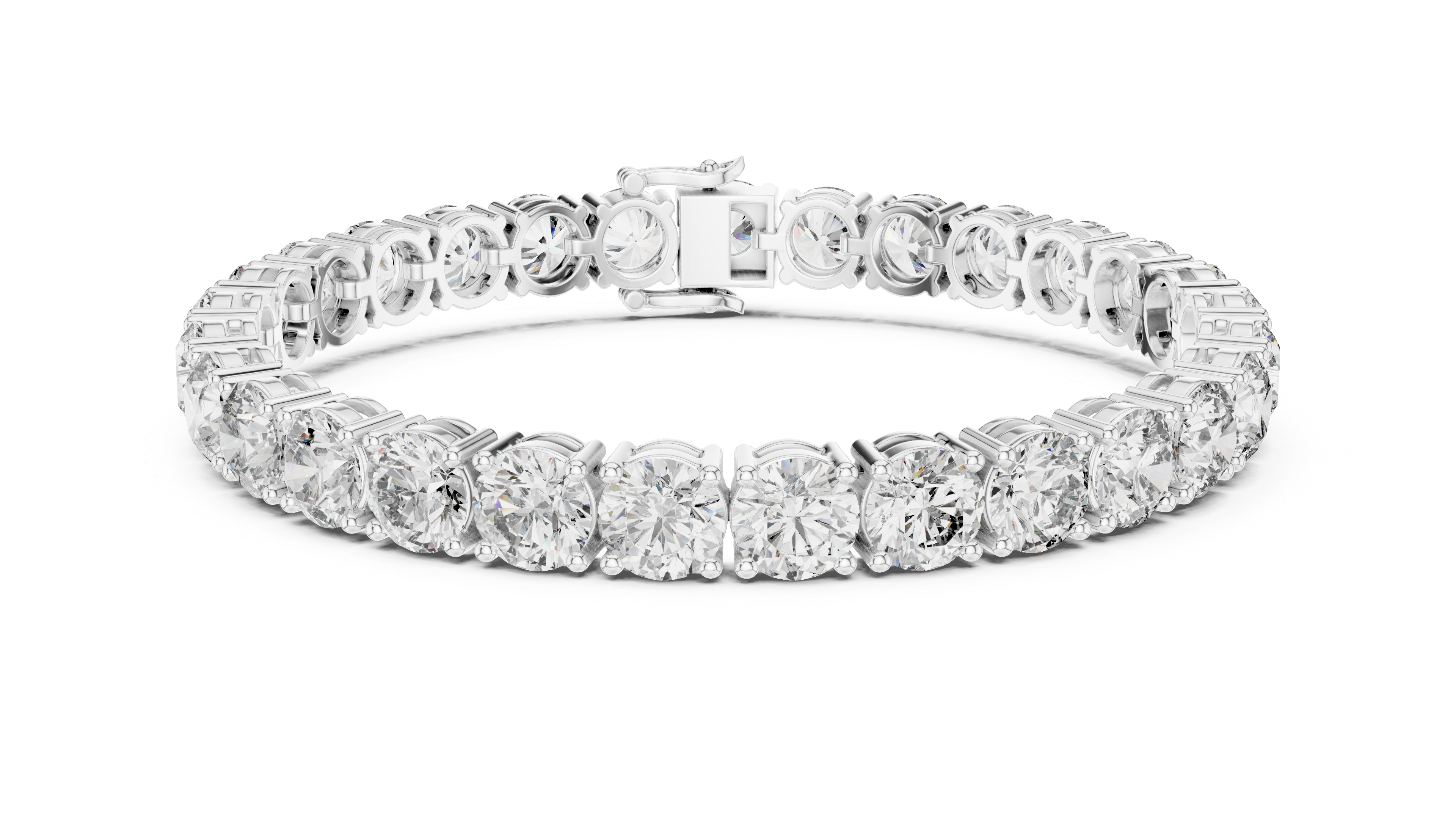 Classic Round Cut Diamond Tennis Bracelet with Prong Setting