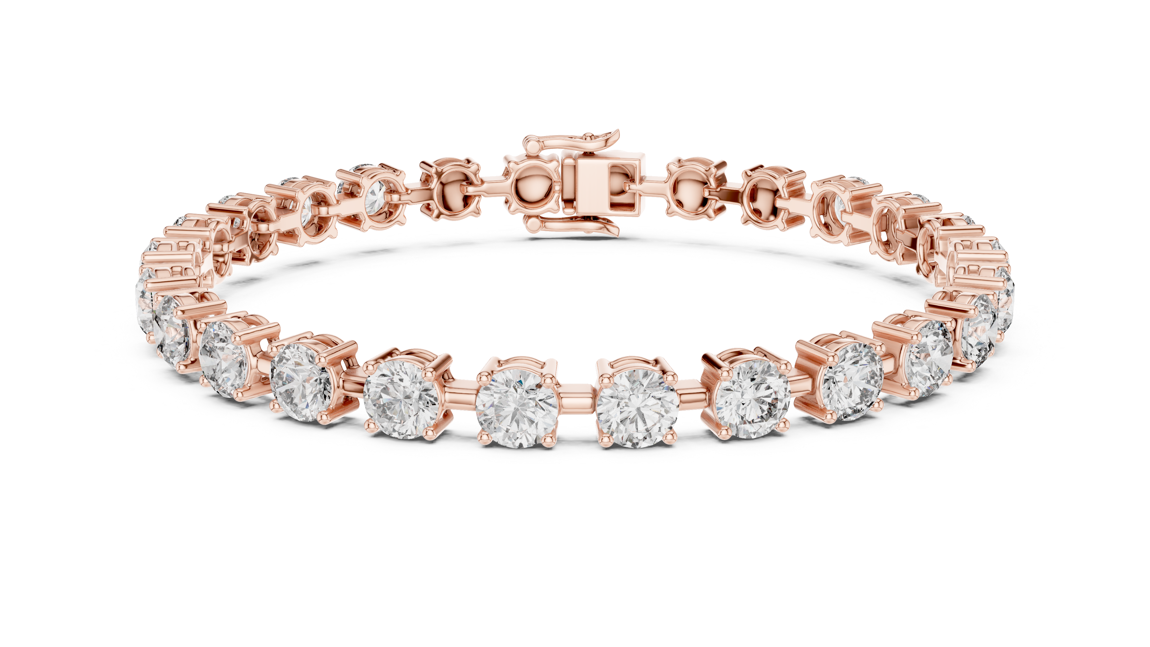 Round Brilliant Diamond Classic Tennis Chain Bracelet