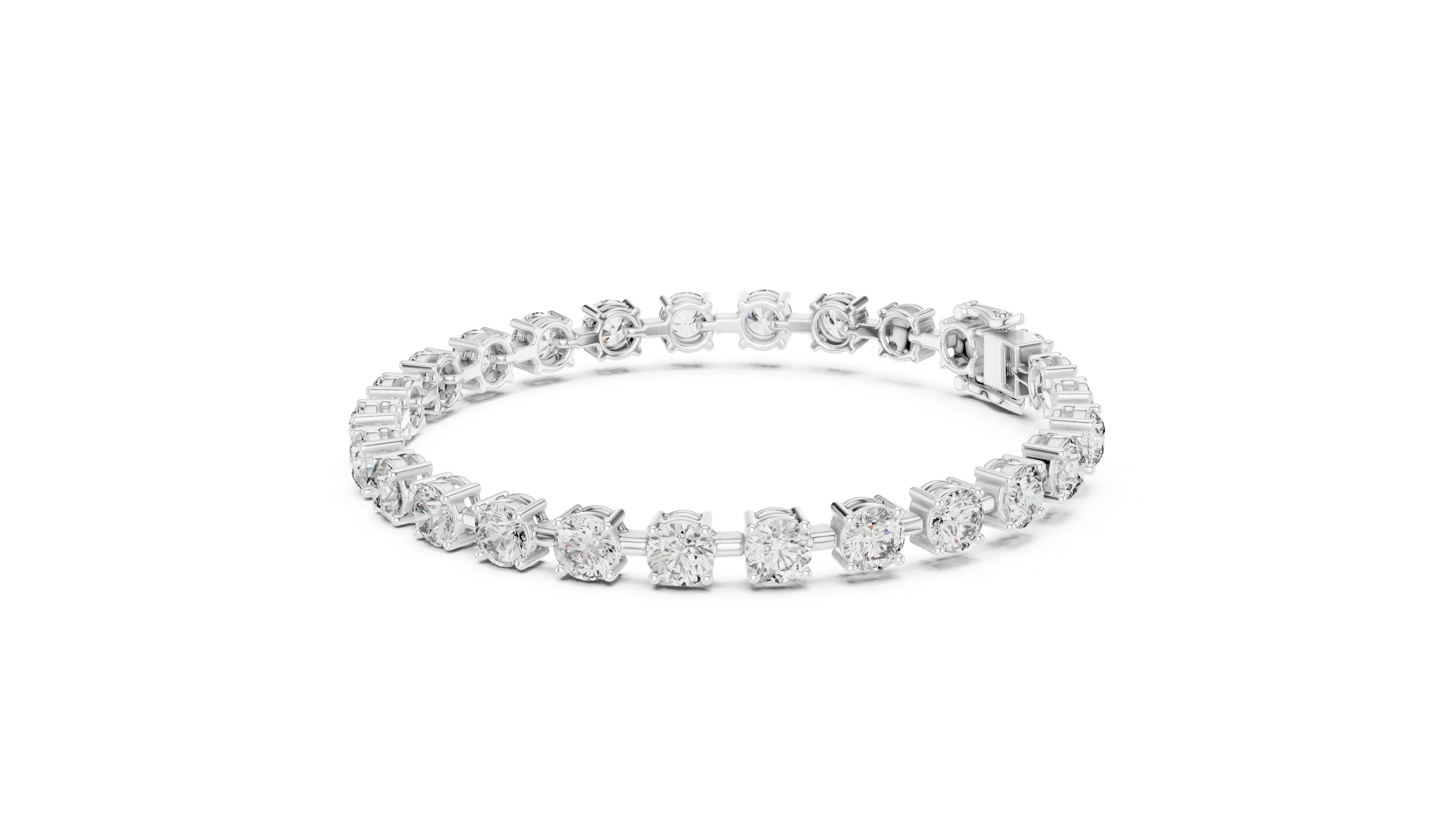 Round Brilliant Diamond Classic Tennis Chain Bracelet