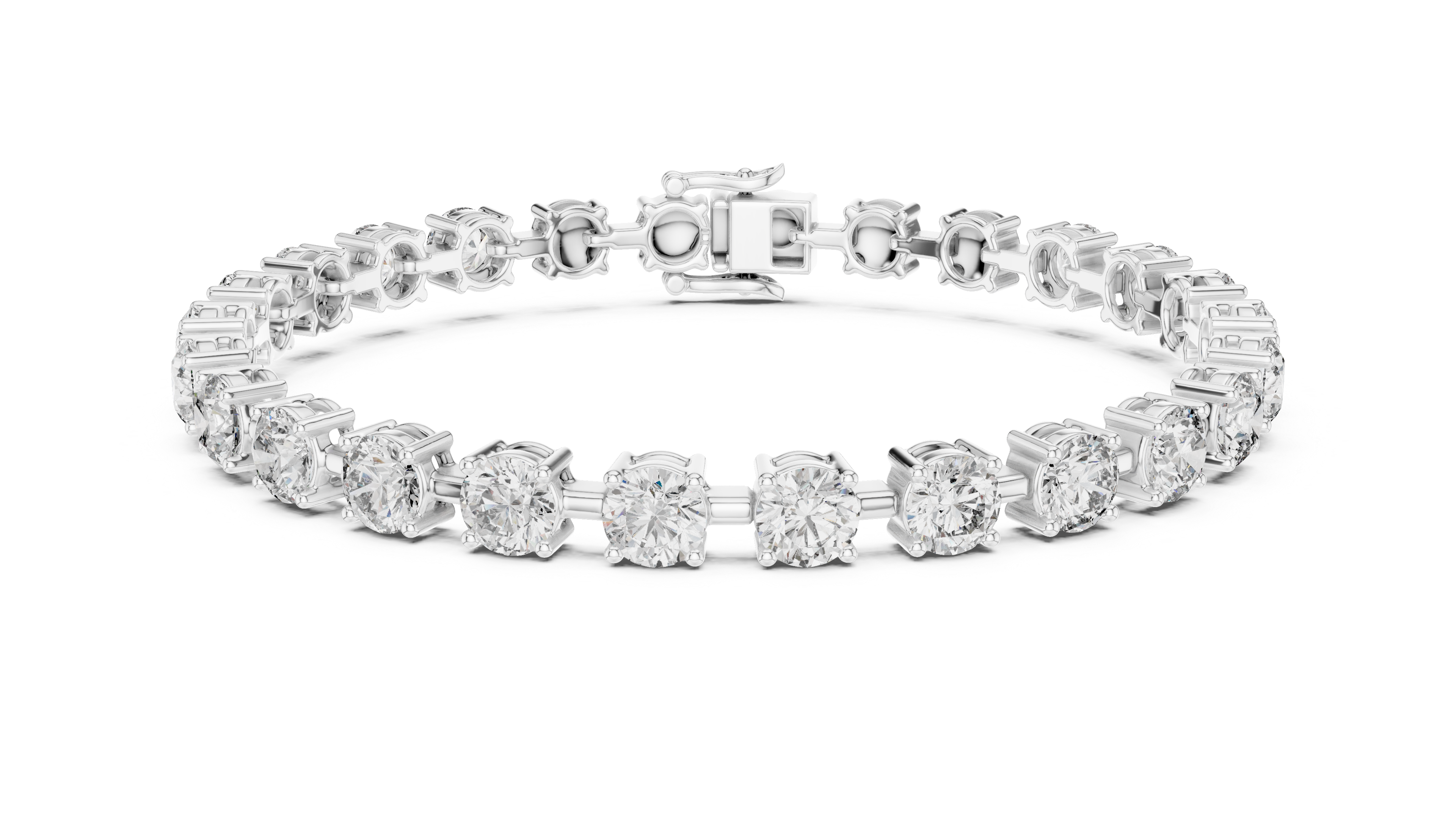 Round Brilliant Diamond Classic Tennis Chain Bracelet